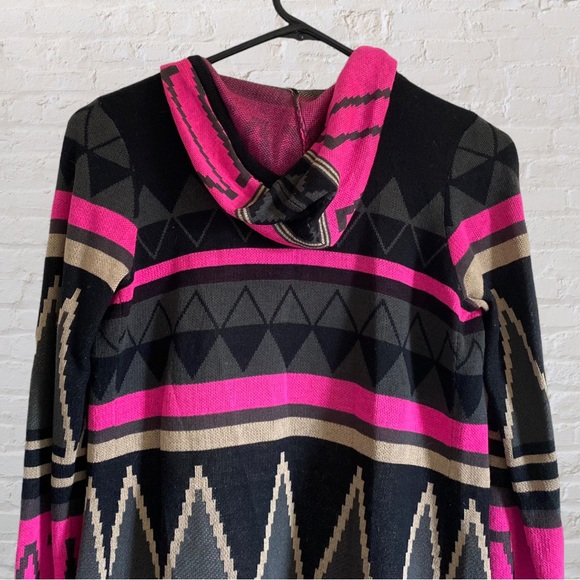 HOODED OPEN FRONT DRAPED SWEATER CARDIGAN - Picture 7 of 10